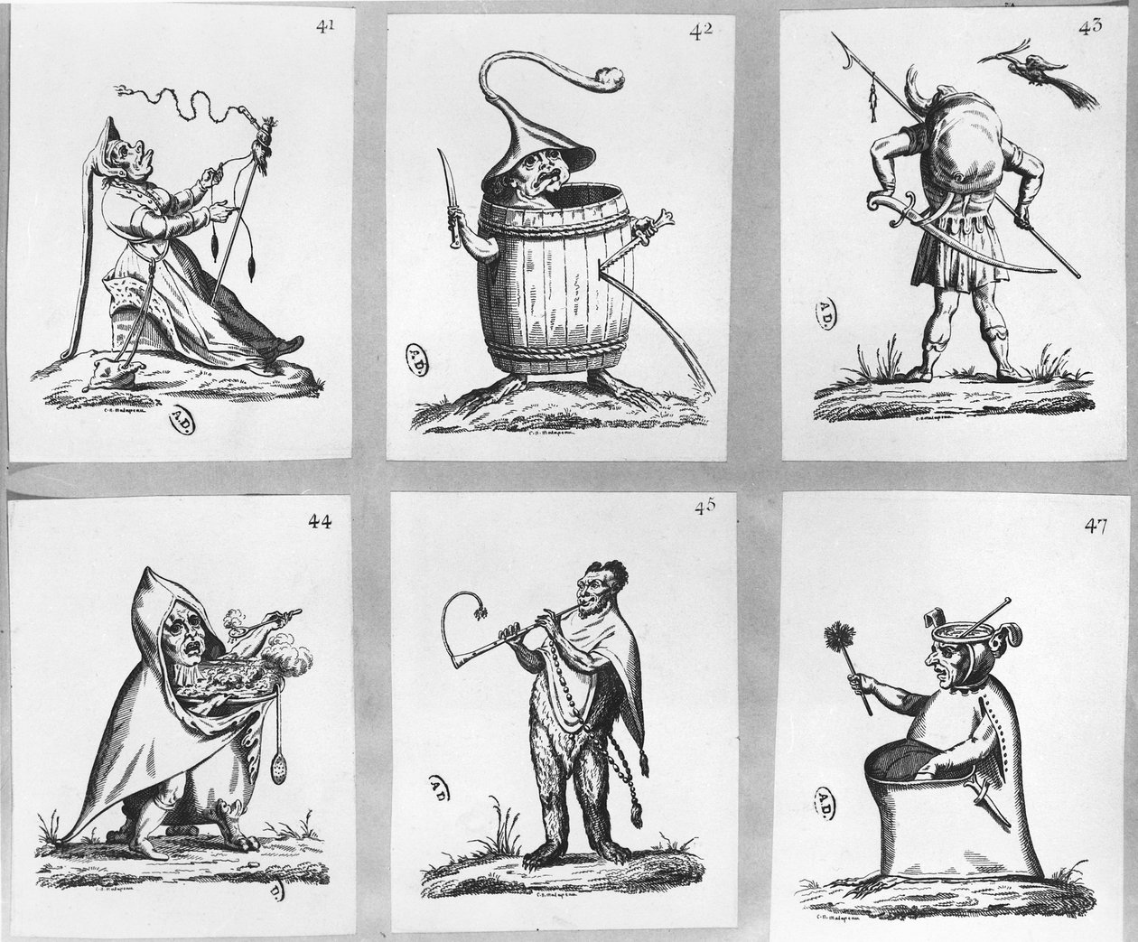 Ilustracja z „Gargantua i Pantagruel”, François Rabelais (rycina) autorstwa French School
