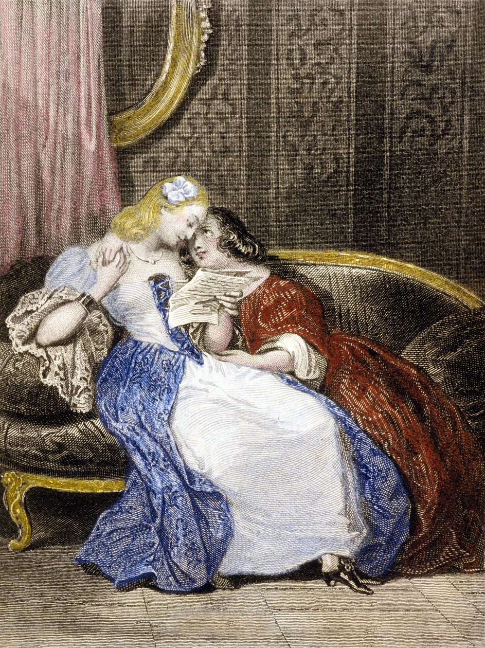 Ilustracja z Julii lub Nowej Helozy, ok.1852 autorstwa French School