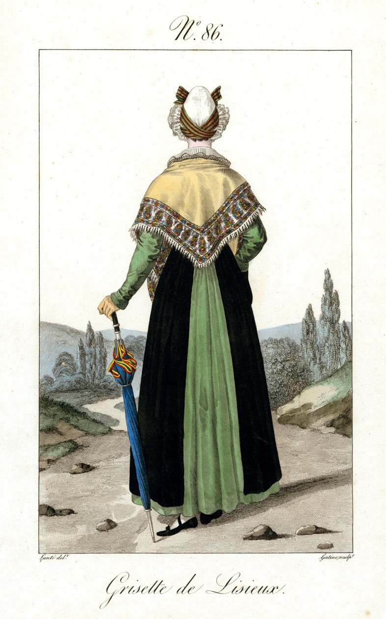 Ilustracja nr. 86, Grisette z Lisieux (kolorowy ryt) autorstwa French School