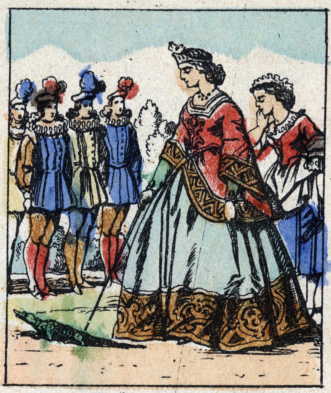 Ilustracja do bajki Charlesa Perraulta „Kopciuszek albo mały szklany pantofelek”. Drzeworyt Imaging Pellerin - Epinal, sd. Koniec XIX wieku. autorstwa French School