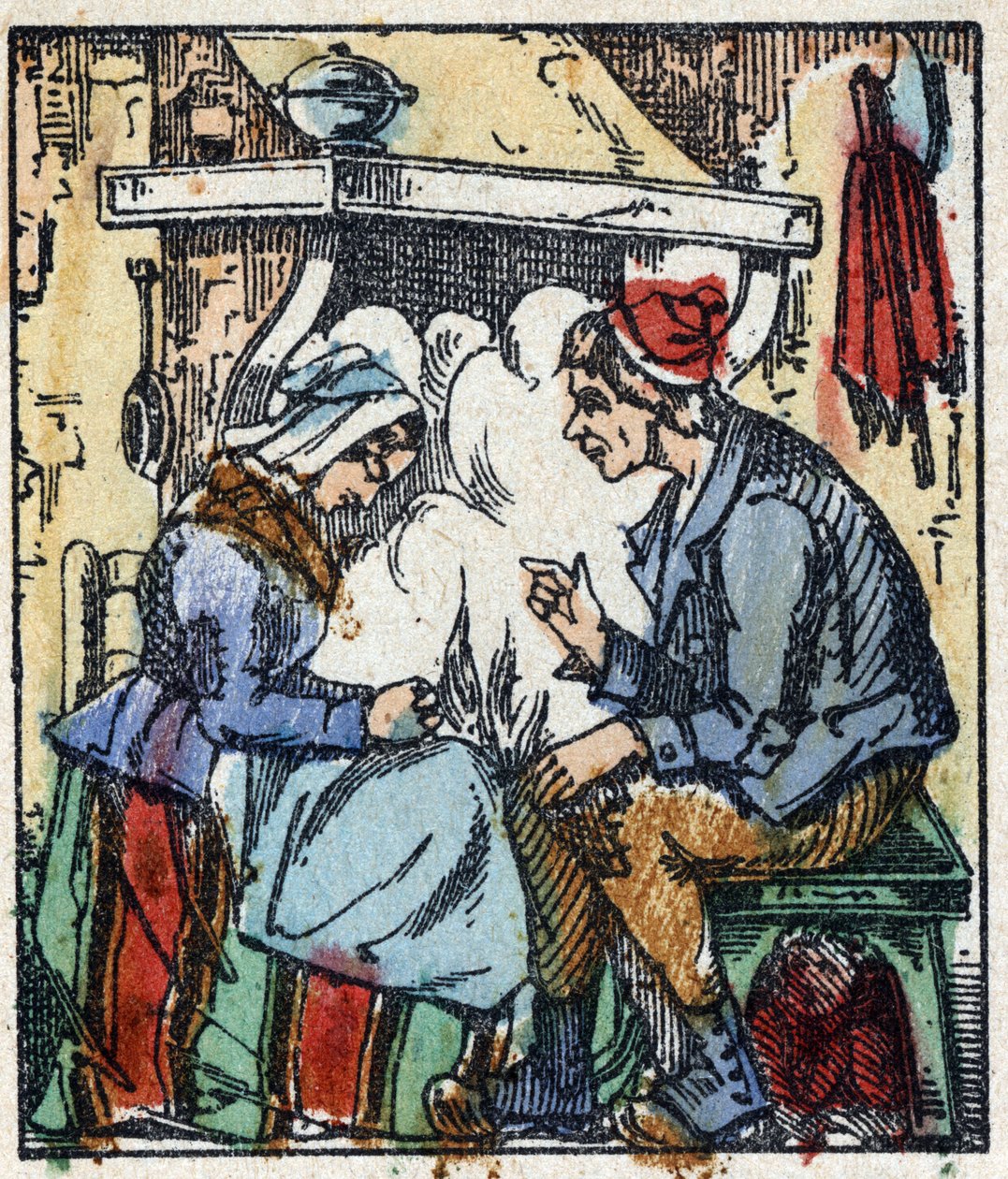 Ilustracja do bajki „Le petit poucet” autorstwa Charlesa Perraulta. Drzeworyt Imaging Pellerin - Epinal, sd. Koniec XIX wieku. autorstwa French School