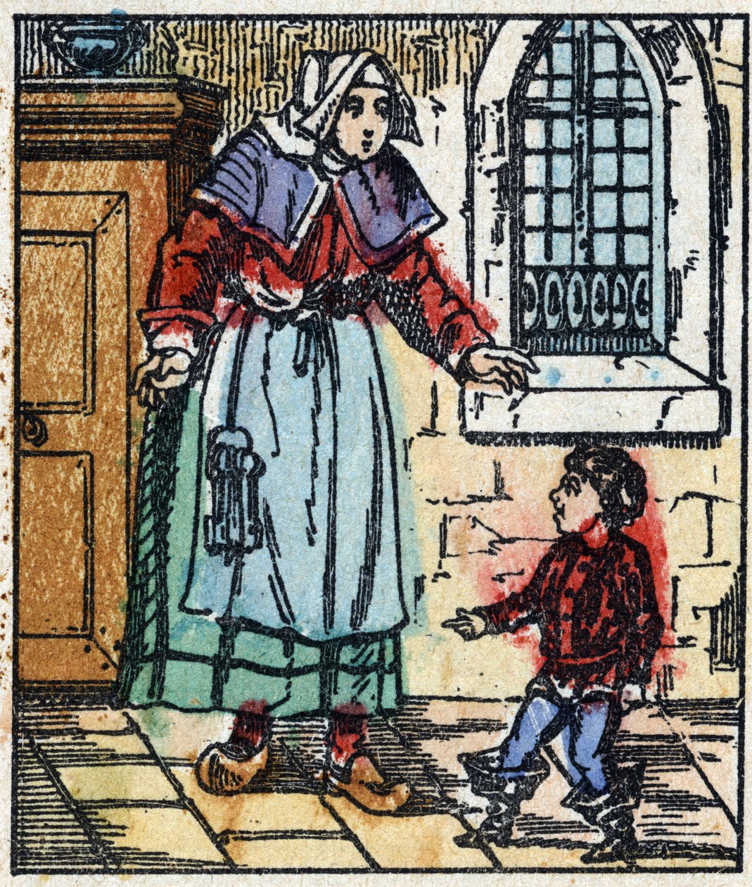 Ilustracja do bajki „Le petit poucet” autorstwa Charlesa Perraulta. Drzeworyt Imaging Pellerin - Epinal, sd. Koniec XIX wieku. autorstwa French School