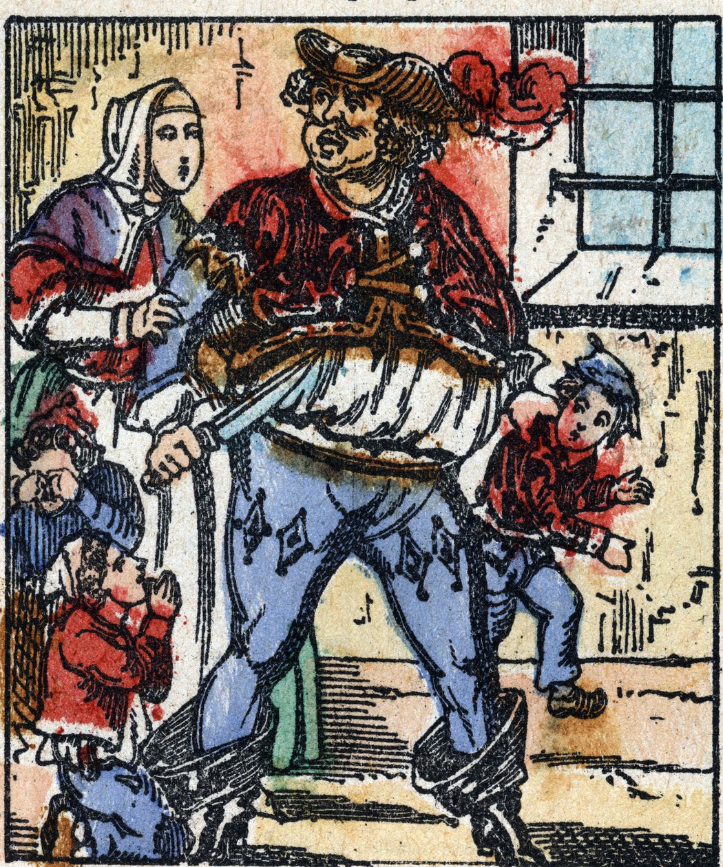 Ilustracja do bajki „Le petit poucet” autorstwa Charlesa Perraulta. Drzeworyt Imaging Pellerin - Epinal, sd. Koniec XIX wieku. autorstwa French School