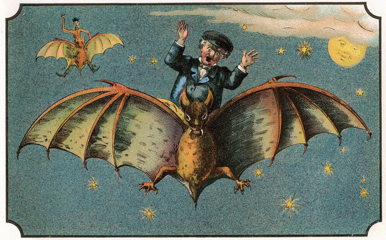 Ilustracja do książki „Voyage dans la lune avant 1900” autorstwa A. de Ville-d