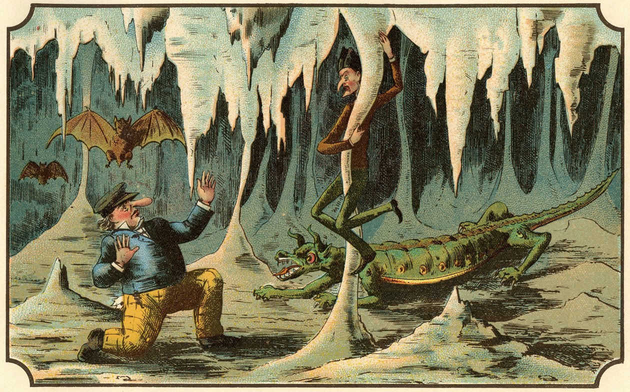 Ilustracja do książki „Voyage dans la lune avant 1900” autorstwa A. de Ville-d