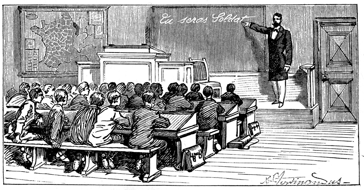Ilustracja do książki Emile Lavisse „Tu seras soldat”, Armand Colin, 1899 autorstwa French School