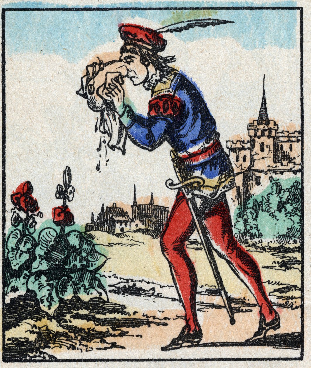 Ilustracja do bajki „Przygody Wielkiej Flandrii”” Drzeworyt z Imaging Pellerin - Epinal, sd. Koniec XIX wieku. autorstwa French School