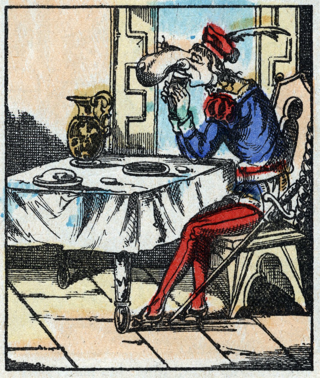 Ilustracja do bajki „Przygody Wielkiej Flandrii”” Drzeworyt z Imaging Pellerin - Epinal, sd. Koniec XIX wieku. autorstwa French School