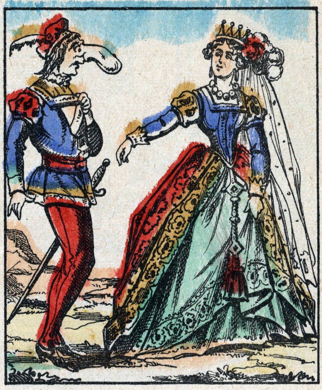 Ilustracja do bajki „Przygody Wielkiej Flandrii”” Drzeworyt z Imaging Pellerin - Epinal, sd. Koniec XIX wieku. autorstwa French School