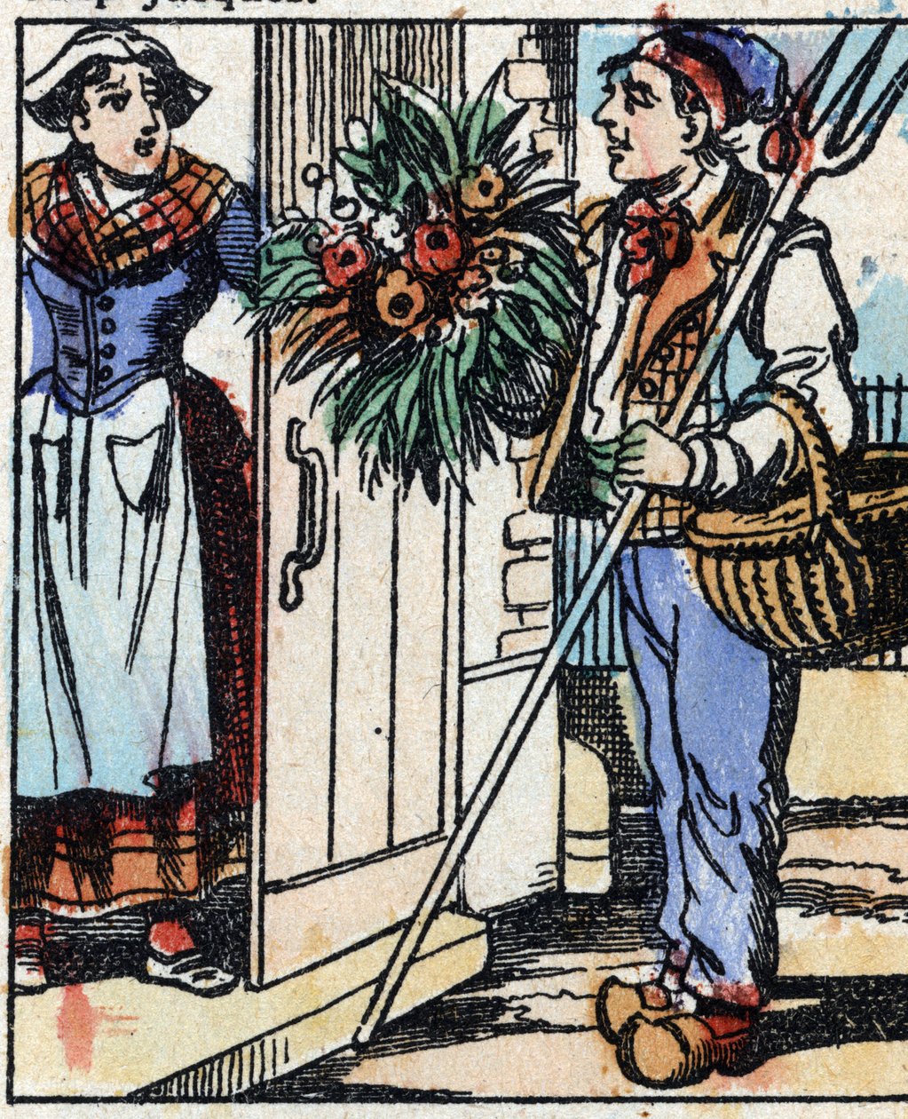 Ilustracja do bajki „Diabelski widelec” Grawer w drewnie firmy Imaging Pellerin - Epinal, sd. Koniec XIX wieku. autorstwa French School