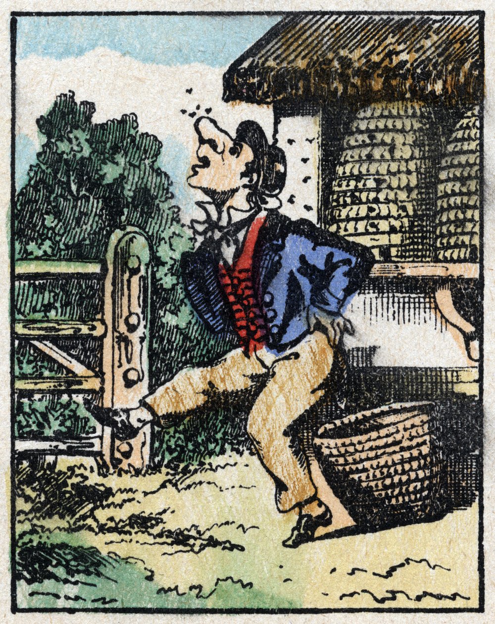 Ilustracja opowieści „” Veridique History of Jeannot Serinet „” Drzeworyt obrazu Imagery Pellerin - Epinal, sd. Koniec XIX wieku. autorstwa French School