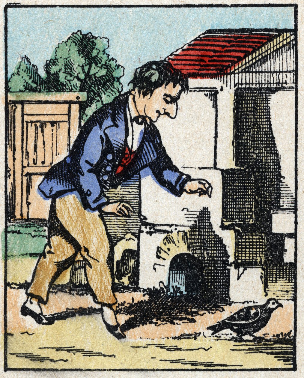Ilustracja opowieści „” Veridique History of Jeannot Serinet „” Drzeworyt obrazu Imagery Pellerin - Epinal, sd. Koniec XIX wieku. autorstwa French School