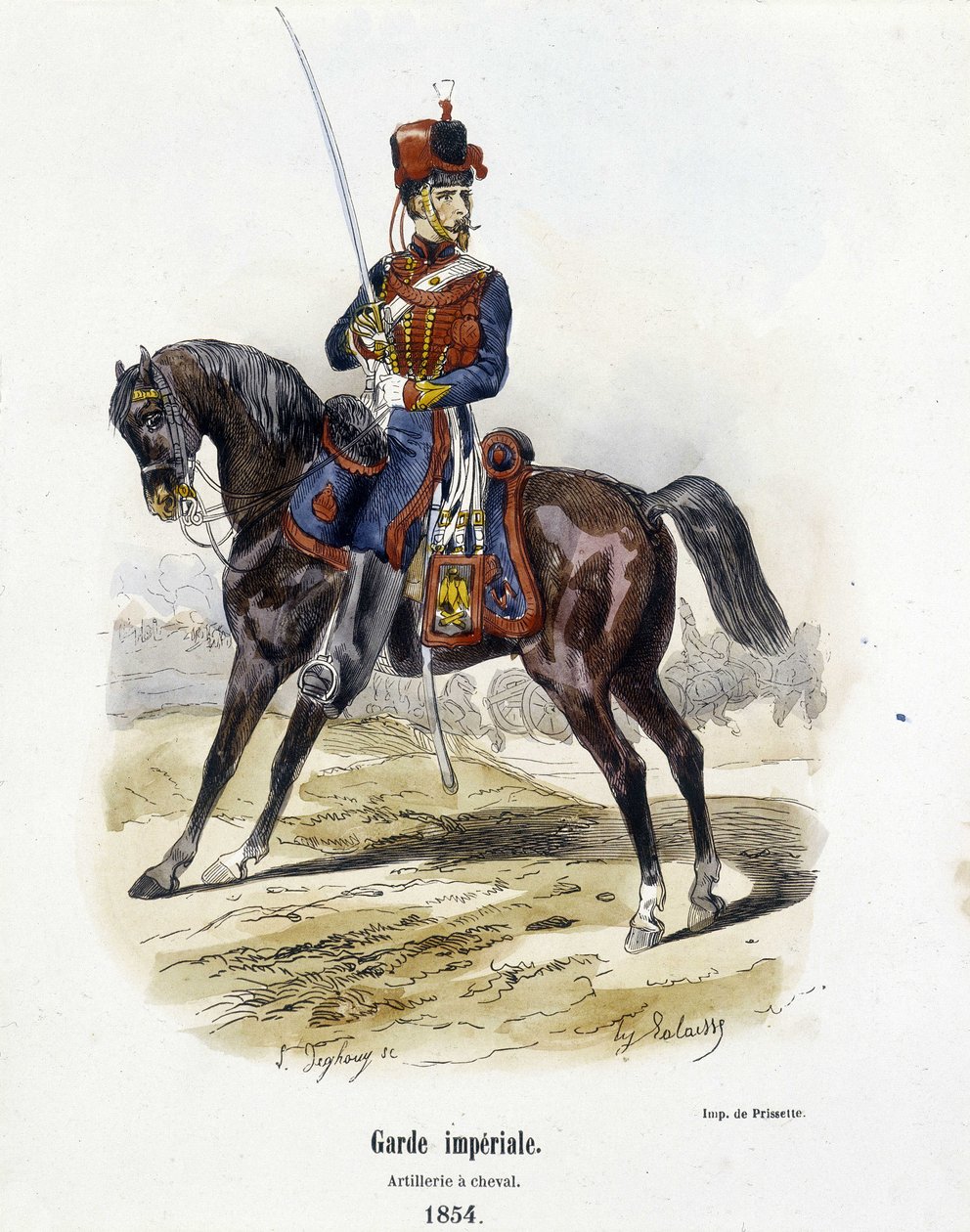 Gwardia Cesarska: Artyleria na koniu w 1854 r. - w „Histoire de l