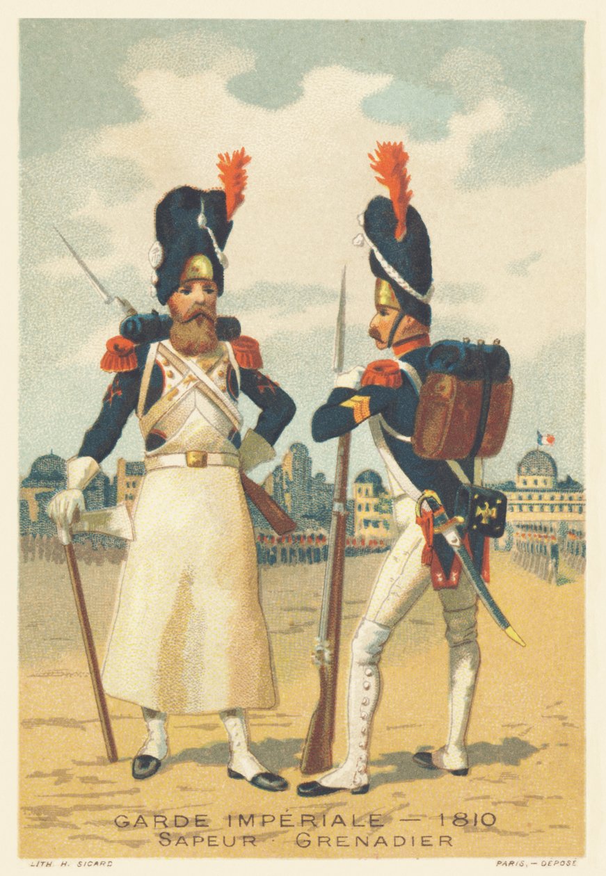 Gwardia Cesarska, Sapeur i Grenadier w 1810 r. autorstwa French School