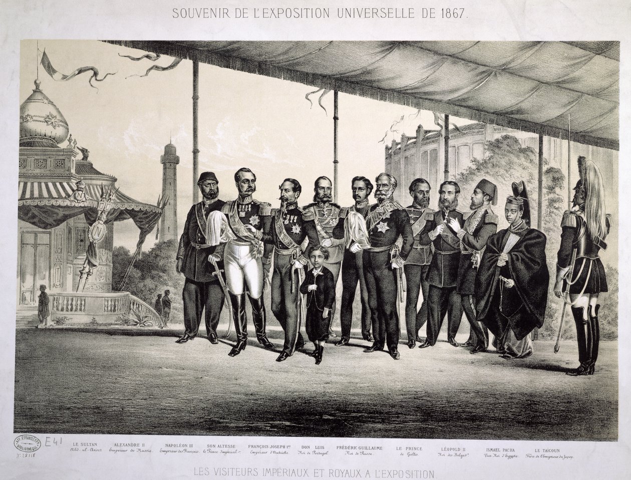 Cesarscy i królewscy goście na Powszechnej Wystawie w Paryżu, 1867 autorstwa French School