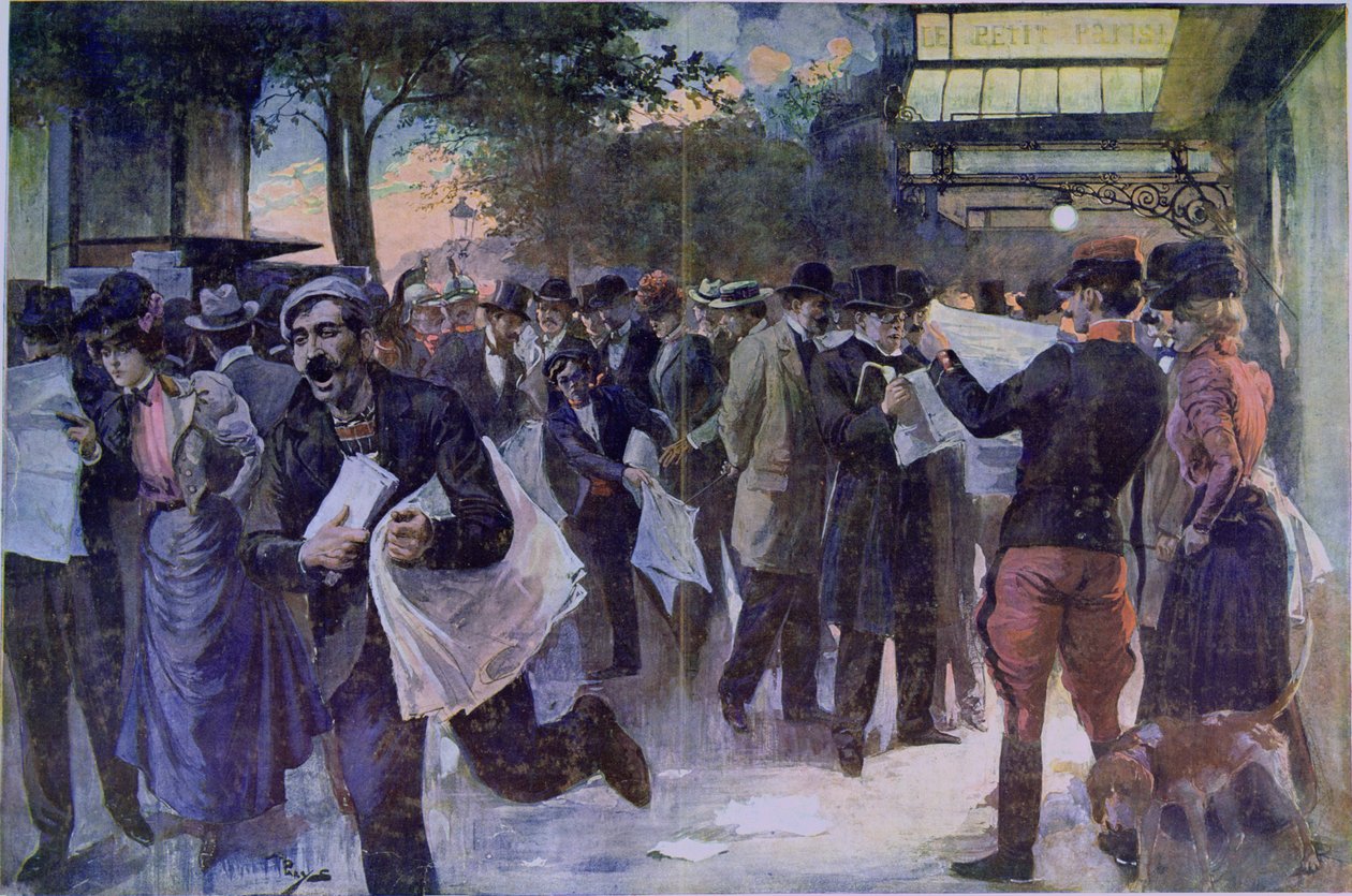 Ważna wiadomość, ok.1900 autorstwa French School
