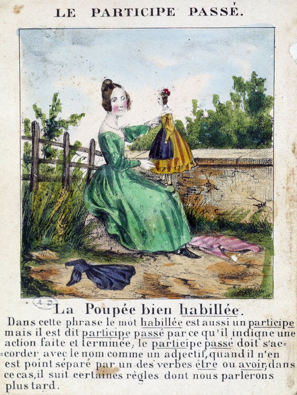 W „La grammaire en images”, album na ulotki, ok. 1850 r. autorstwa French School