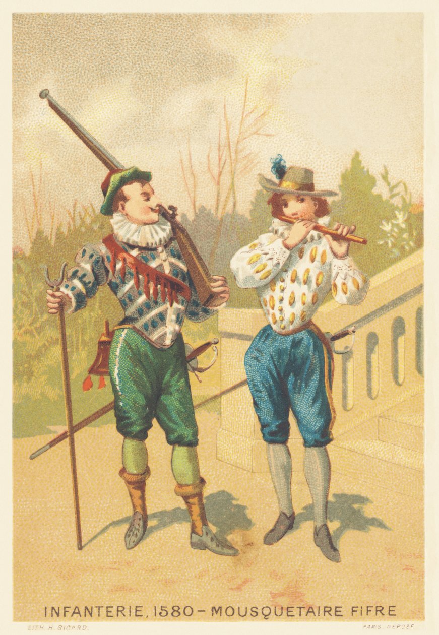 Piechota, muszkieter i Fife w 1580 autorstwa French School