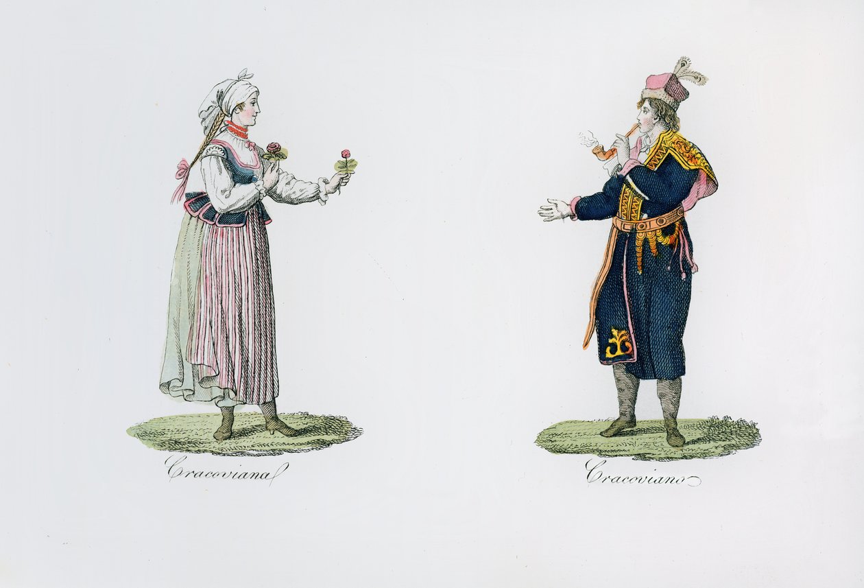 Mieszkańcy Krakowa, z „Historii Polski” Bernardo Zaydlera autorstwa French School
