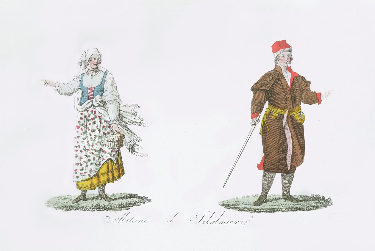 Mieszkańcy Szkalmierza, z „Historia Polski” Bernardo Zaydlera autorstwa French School