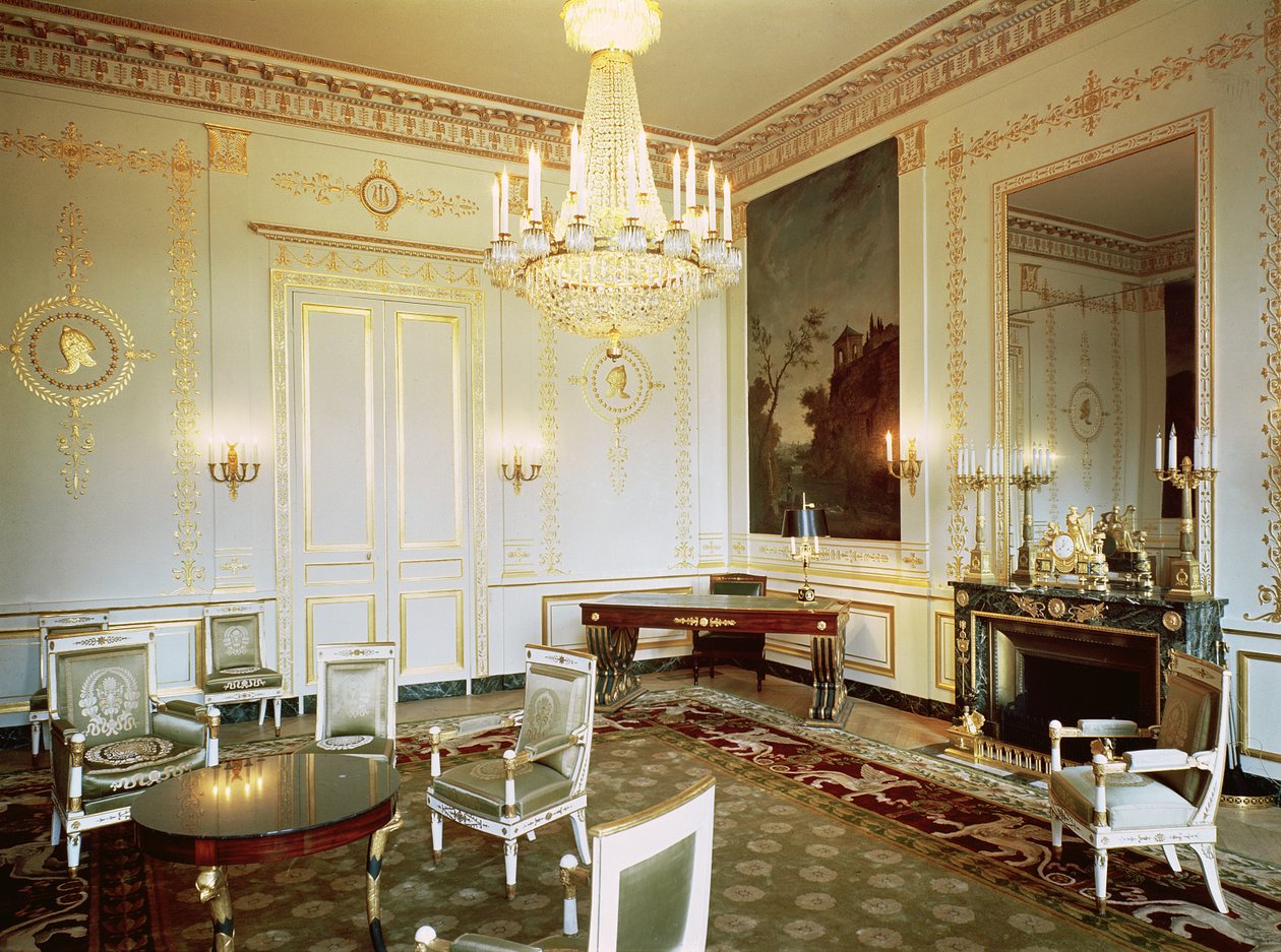 Wnętrze Salonu Vert w mieszkaniu księcia Eugeniusza de Beauharnais (1781-1824) autorstwa French School