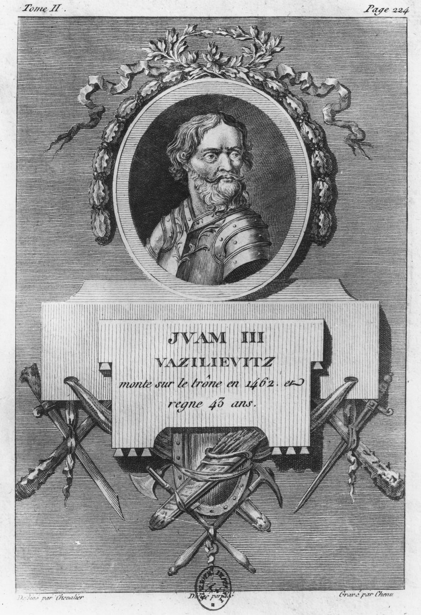 Iwan III Wielki (rycina) autorstwa French School