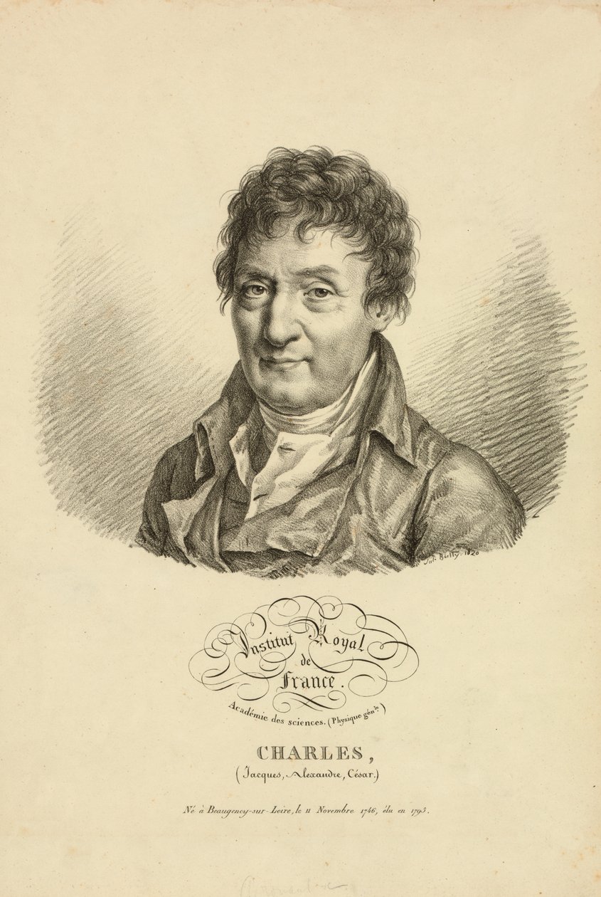 Jacques Alexandre Cesar Charles, 1820 autorstwa French School