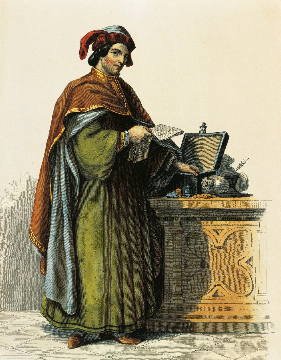 Jacques Coeur (ok. 1395-1456), francuski kupiec autorstwa French School