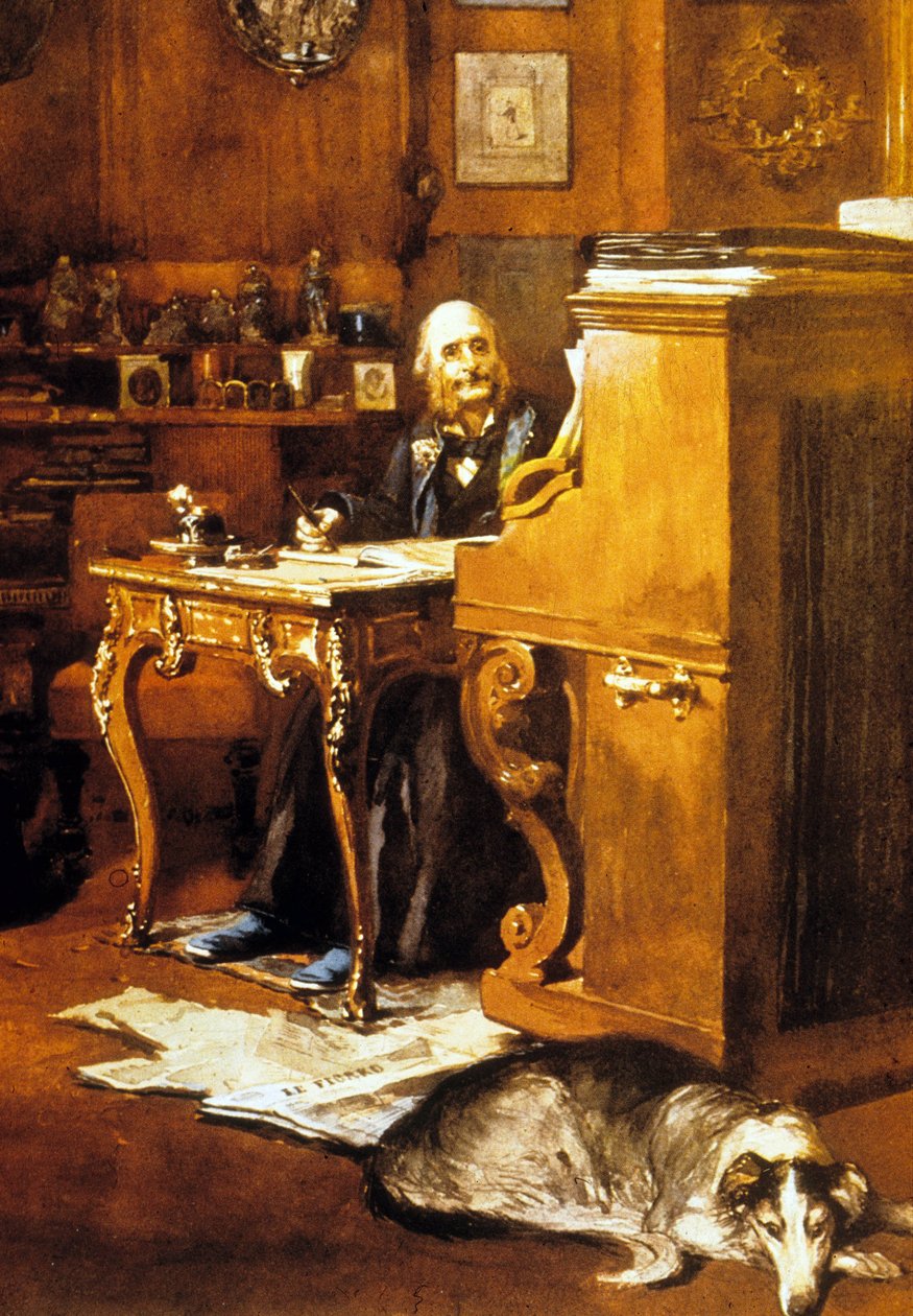 Jacques Offenbach (akwarela na papierze) autorstwa French School