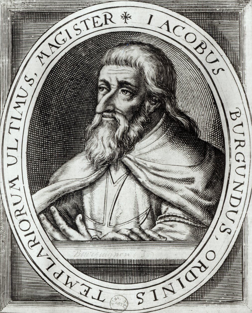 Jacques de Molay (ok. 1243-1314) Mistrz templariuszy autorstwa French School