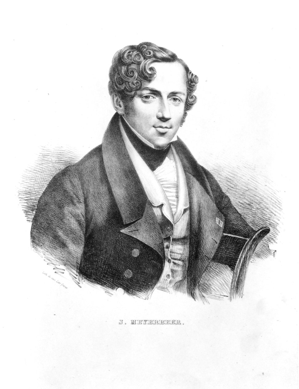 Jakob Meyerbeer (1791-1864) niemiecki kompozytor, ryty przez braci van Lier autorstwa French School