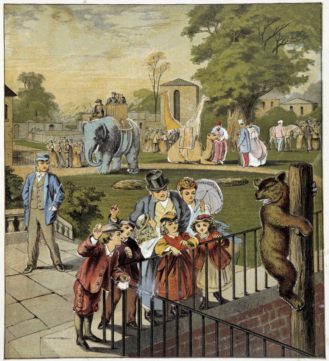 Ogród zoologiczny - w „Sklepie małych dzieci: na wakacjach””, wyd. Toporek, b.d., ok. 1900 autorstwa French School