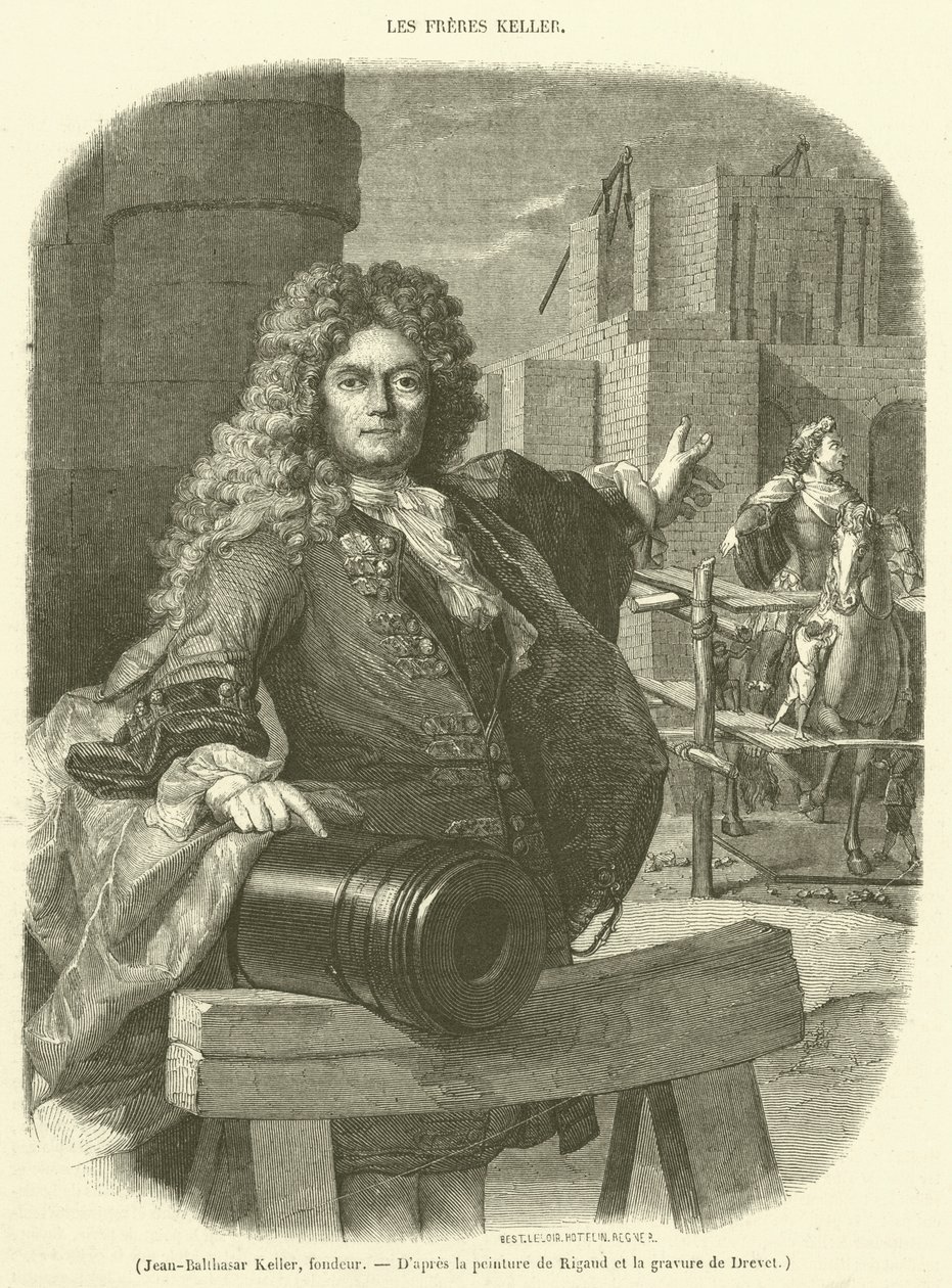 Jean-Balthasar Keller, odlewnik (rycina) autorstwa French School