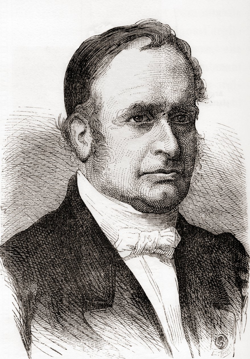 Jean-Baptiste Armand Louis Léonce Élie de Beaumont, z „Les Merveilles de la Science”, wydana ok. 1870 r. (rycina) autorstwa French School