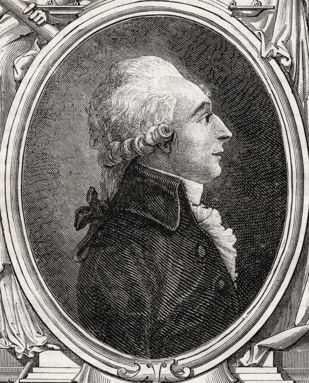 Jean-Baptiste du Val-de-Grace, baron de Cloots, z "Histoire de la Revolution Francaise" Louisa Blanc (1811-82). autorstwa French School
