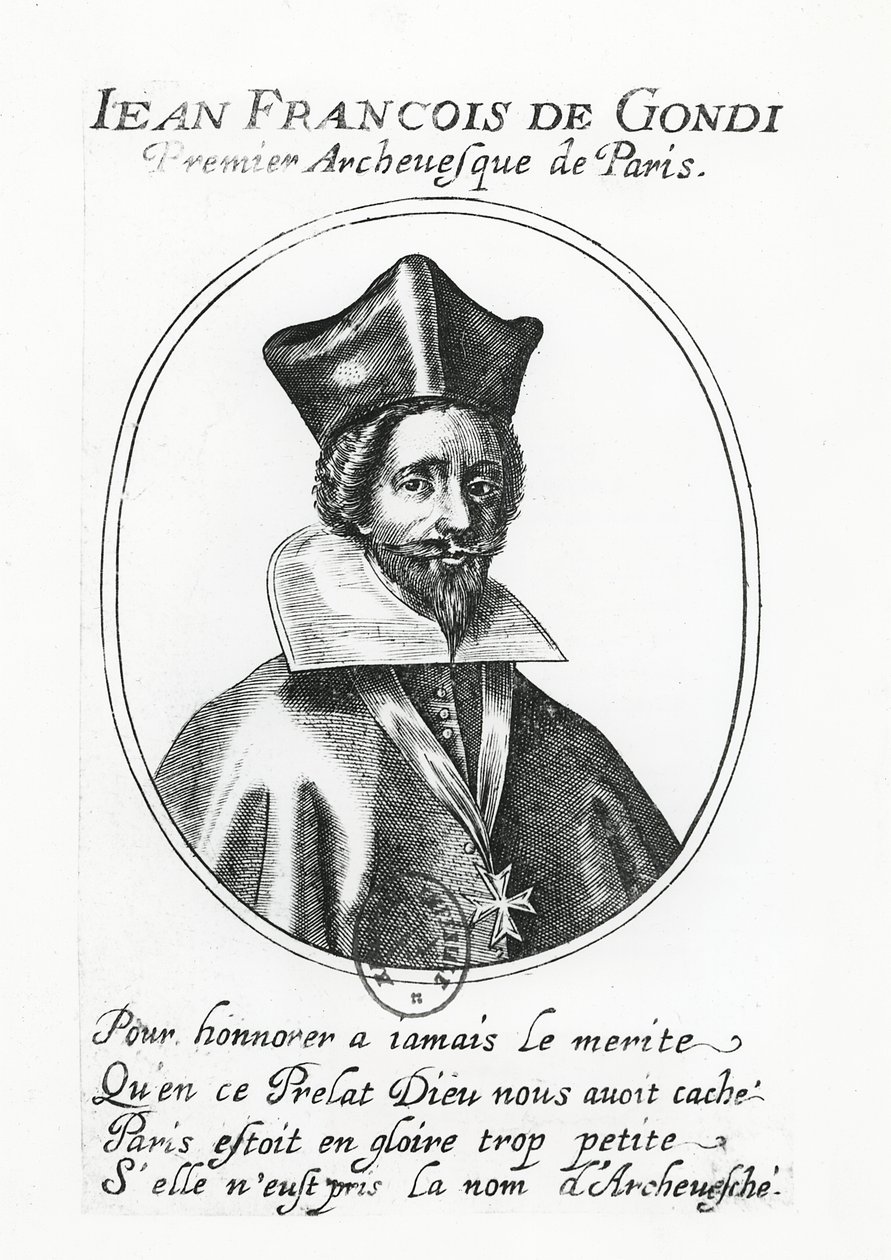Jean-Francois de Gondi (grafika) autorstwa French School