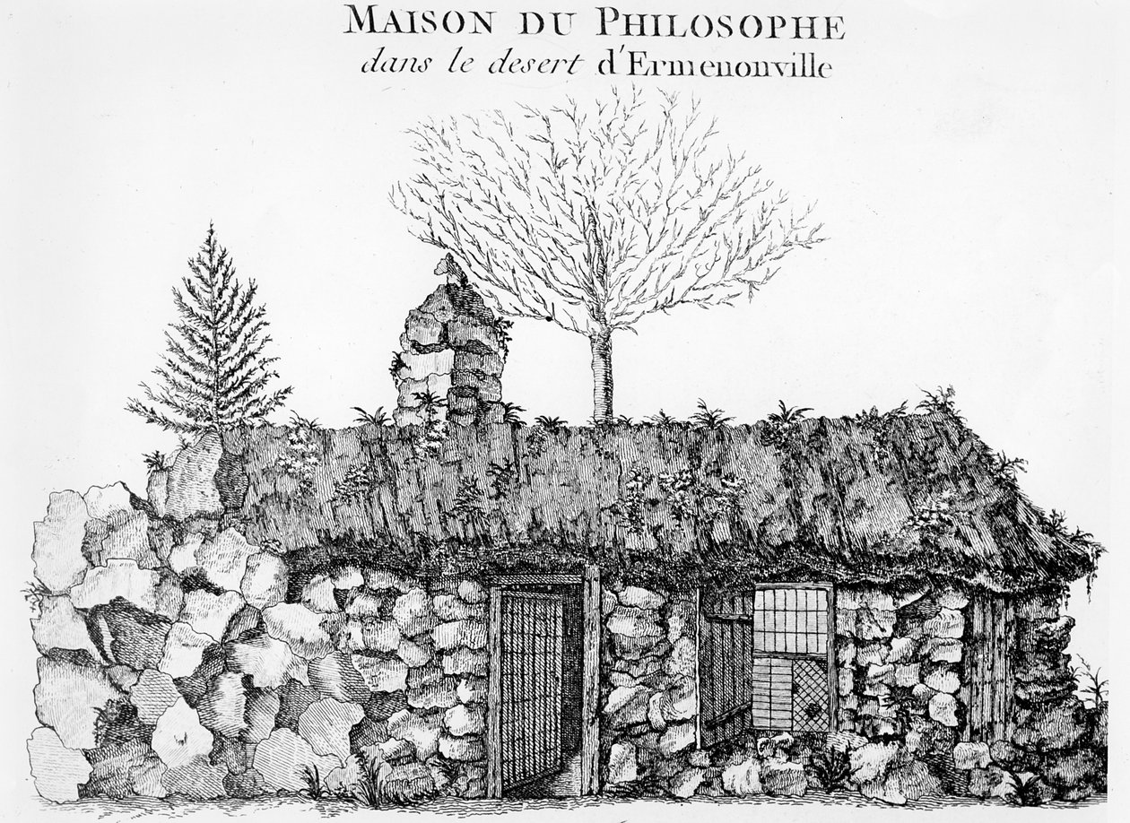 Pustelnia Jeana-Jacquesa Rousseau w Ermenonville (patrz także 168374) autorstwa French School