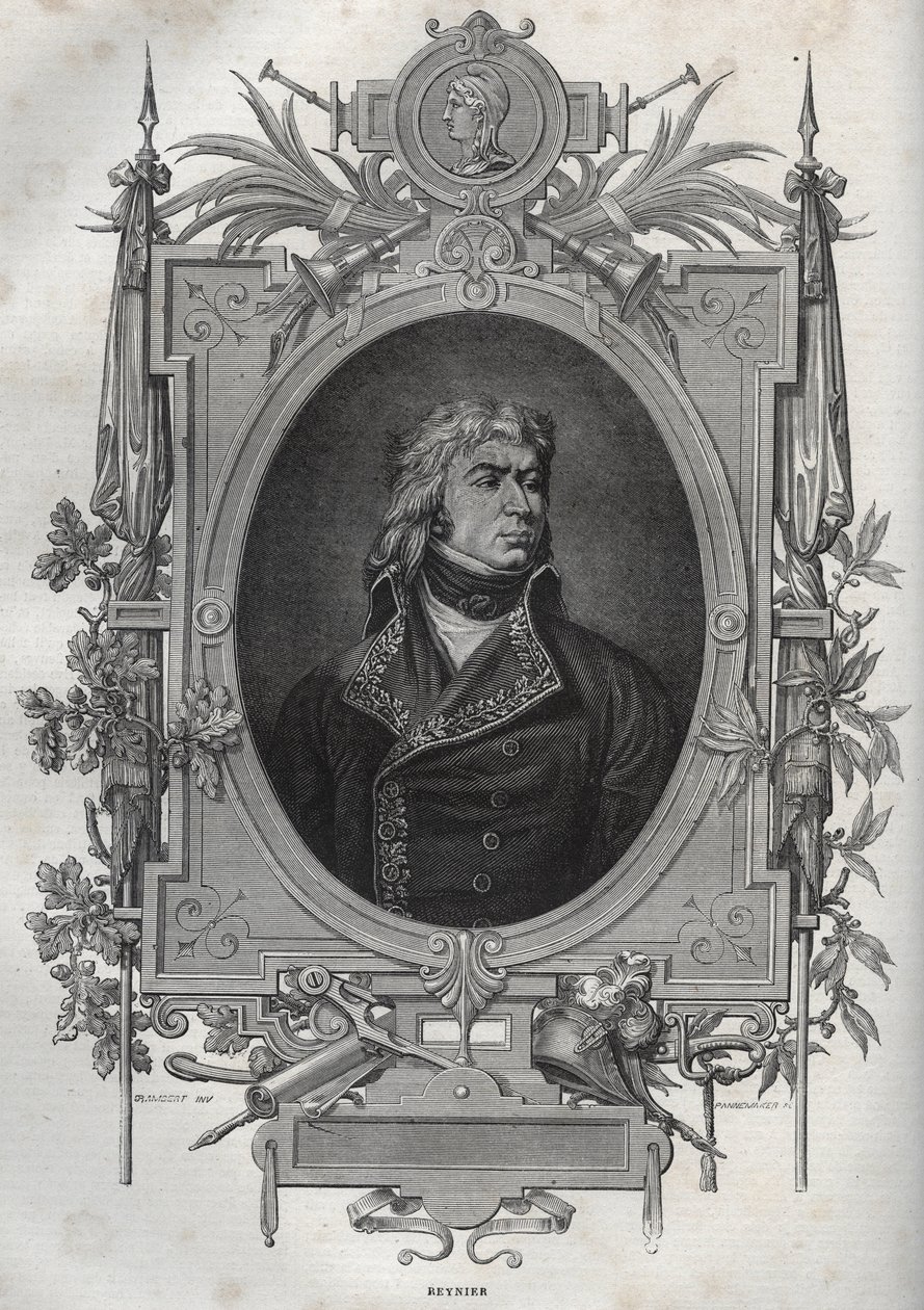 Jean-Louis-Ebenezer REYNIER (1771-1814), francuski generał rewolucji i Pierwszego Cesarstwa - Jean Louis Ebenezer Reynier, francuski generał oficer podczas francuskich wojen rewolucyjnych - z „”Nouvelle Encyclopedie Nationale”” Maurice La Charest autorstwa French School