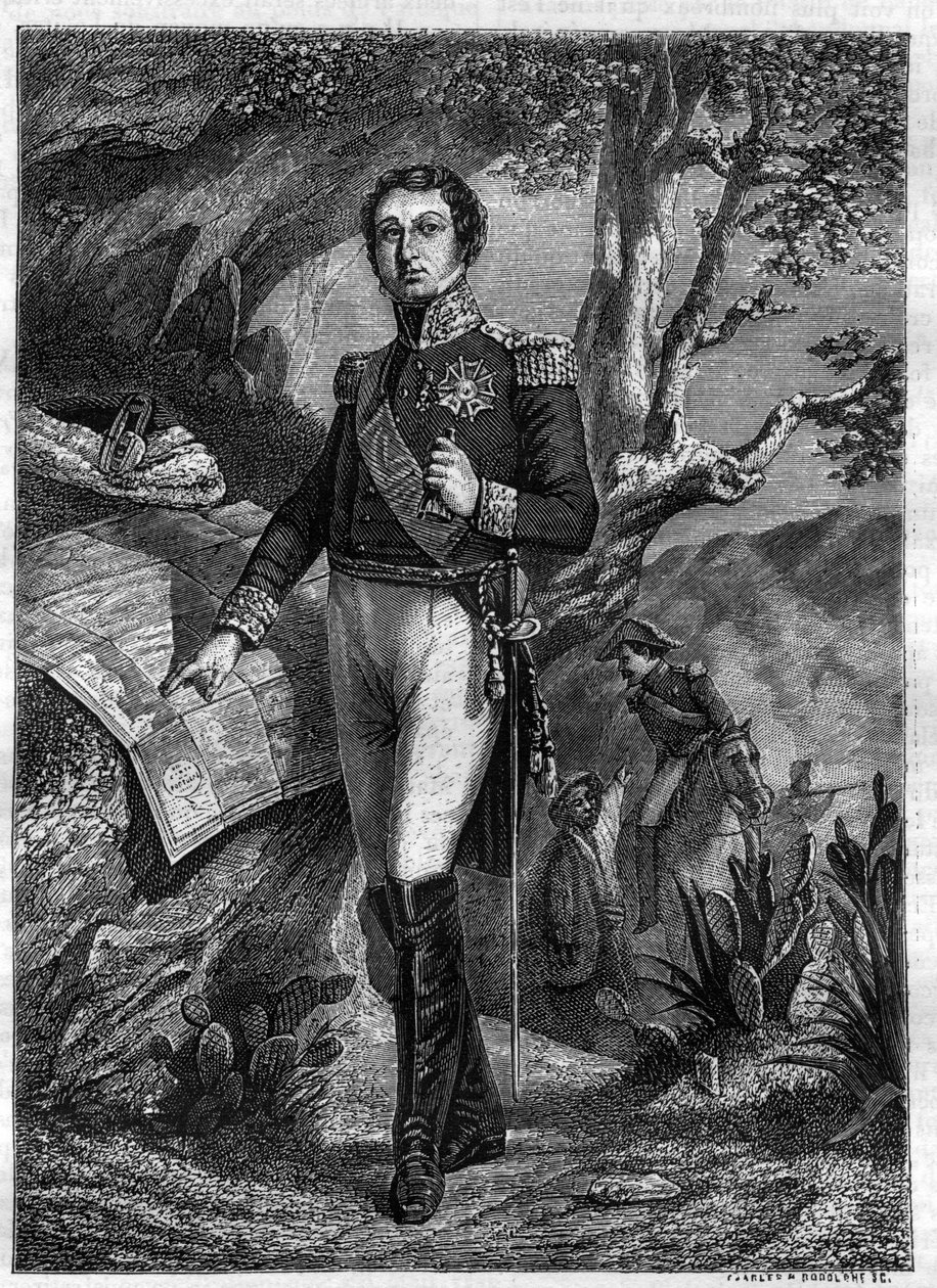 Jean-de-Dieu Soult (1769-1851) Książę Dalmacji - Portret pełnometrażowy Jean de Dieu Soult (1769-1851) Marszałek Francji, Książę Dalmacji - w „Historii imperium po historii konsulatu” autorstwa Adolphe Thiers -1879 - kolekcja prywatna autorstwa French School