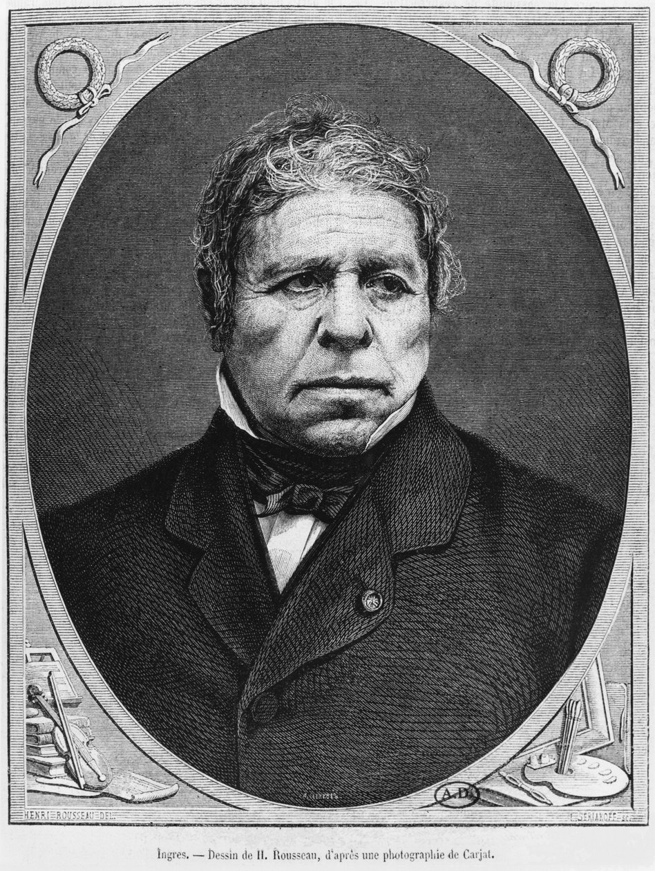 Jean Auguste Dominique Ingres (1780-1867) z fotografii Etienne Carjat (1828-1906) 1867 autorstwa French School