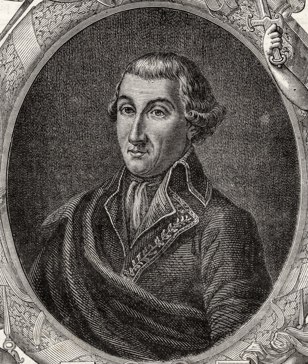 Jean Baptiste Camille Canclaux (1740-1817) z „Histoire de la Revolution Francaise” Louisa Blanca (1811-82) autorstwa French School