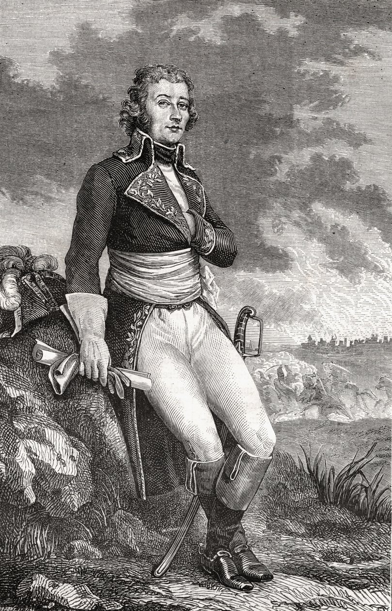 Jean Victor Marie Moreau (1763-1813) z ryciny Parmentiera, z „Histoire de la Revolution Francaise” Louisa Blanca (1811-82) 1847-62 autorstwa French School