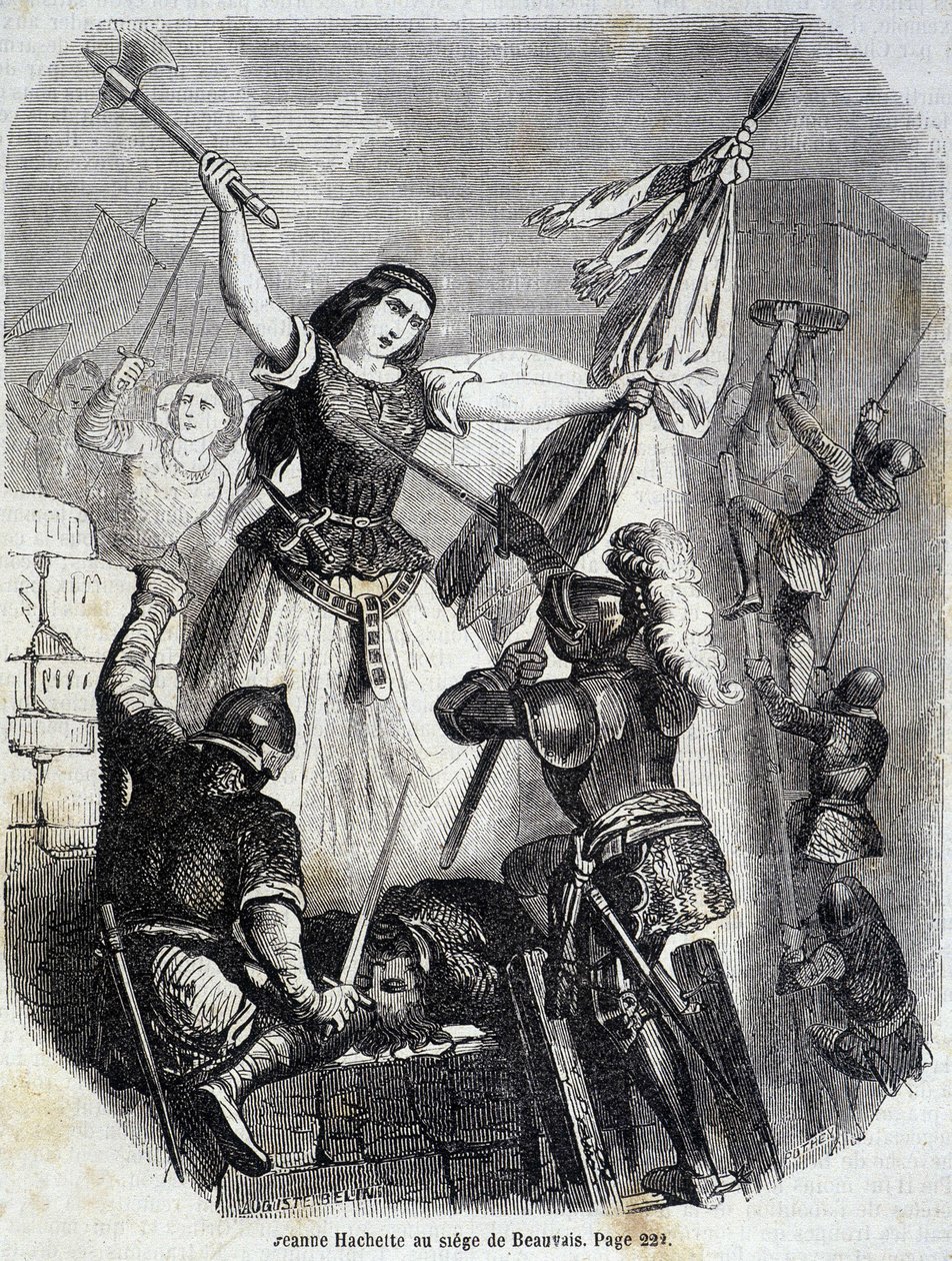 Jeanne Hachette w Beauvais w 1472 r. - w „Histoire de France” L.-P. Anquetil autorstwa French School