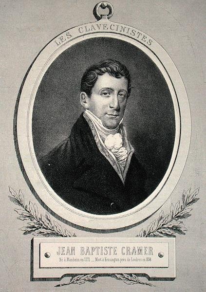 Johann Baptist Cramer (1771-1858) grawerowany przez Alfreda Lemoine (lito) autorstwa French School