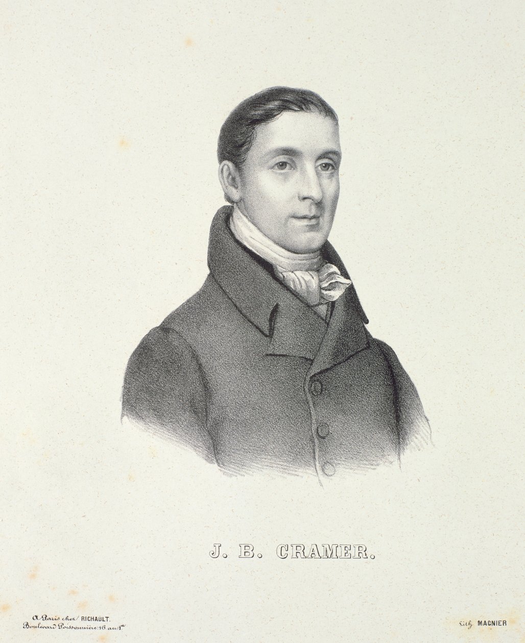 Johann Baptist Cramer (1771-1858) ryty przez Magniera autorstwa French School