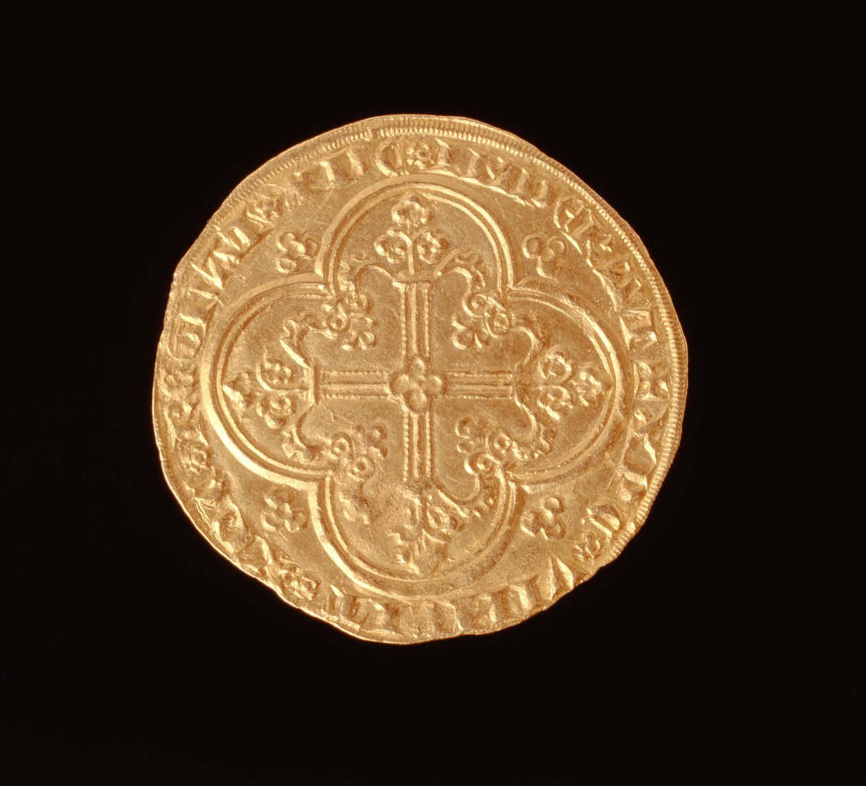 Jan II Dobry (1319-64) Król Francji, Franc a Cheval, 1350-64 (rewers) (złoto) (awers patrz 168067) autorstwa French School