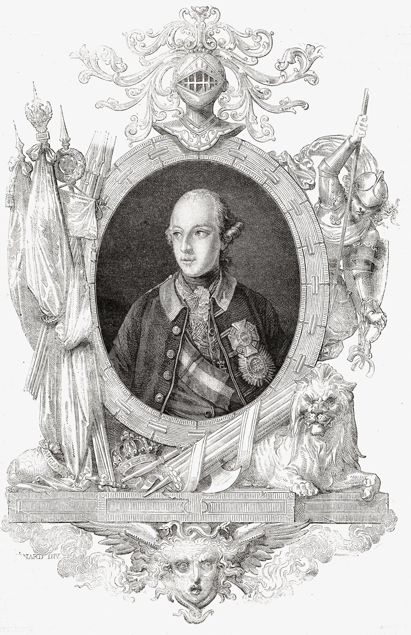 Józef II, z „Histoire de la Revolution Francaise” Louisa Blanca (1811-82) (rycina) autorstwa French School
