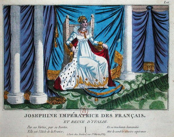Józefina (1763-1814) Cesarzowa Francji i królowa Włoch (kolor lito) autorstwa French School