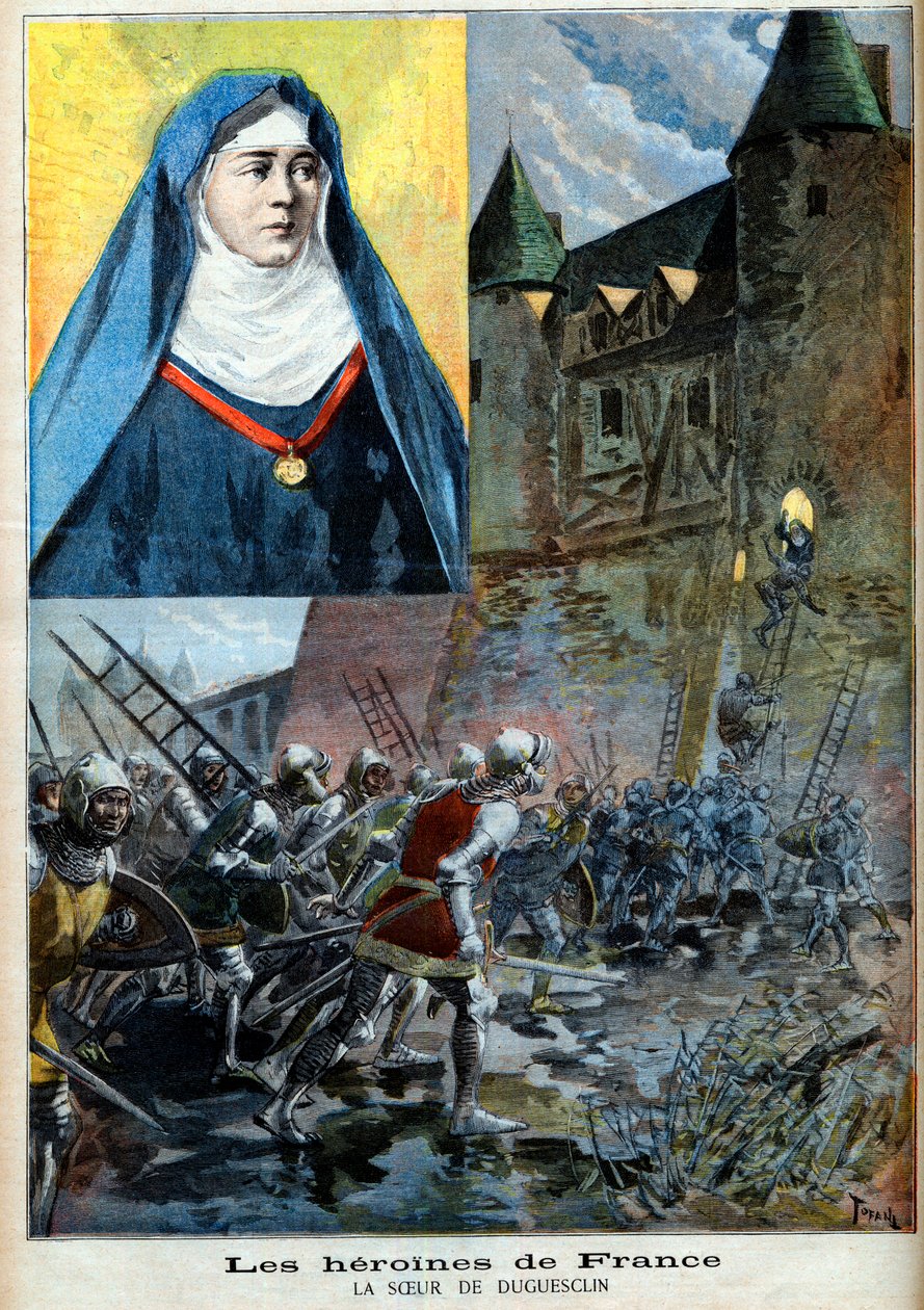 Julienne Duguesclin (1377-1404) benedyktynka, ilustracja „Le Petite Journal” z 23 lipca 1894 (rycina) autorstwa French School