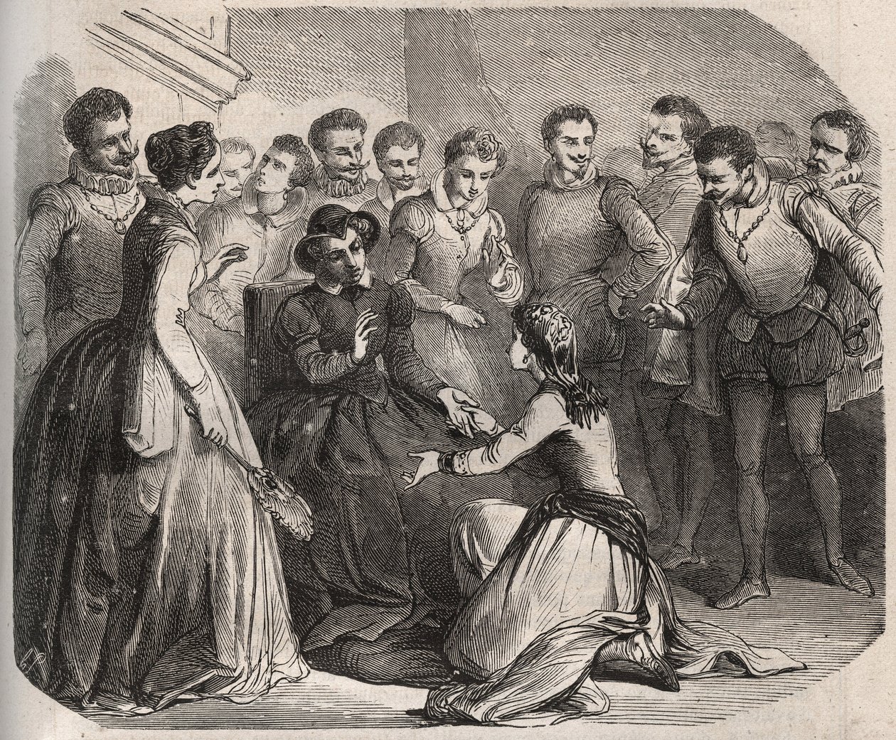Julita Guagnini poprosiła królową Katarzynę Medyceuszy (Caterina de Medici) (1519-1589), aby zabrała ją do swojej służby. Została kochanką Louisa de Bussy d